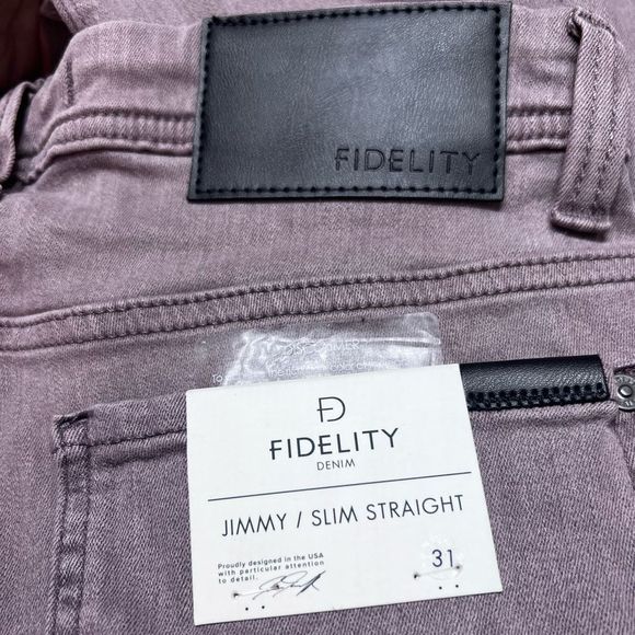 Fidelity Denim Jimmy Slim Straight Leg Jeans Enigma 31 - Picture 6 of 6